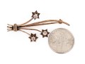 Gold Filled Pretty Antique Spray Brooch, Diamond Set, App. 0.12 TCW