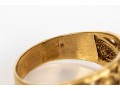 14k Yellow Gold Vintage Wide Filigree Motif Ring, Size 11.5