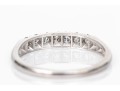 Platinum Classic Seven Diamond Prong Set Band Ring, App. 0.14 TCW, Size 6.75