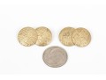 10k Yellow Gold Lovely Vintage Guilloche And Floral Patterned Loose Link Cufflinks