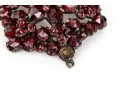 Collection Of Vintage Burgundy Czech Crystal Motif Jewelry Pieces