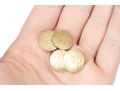 10k Yellow Gold Lovely Vintage Guilloche And Floral Patterned Loose Link Cufflinks