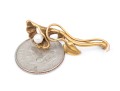 Antique Pretty Yellow Gold Filled And Cultured Pearl Foliate Motif Brooch