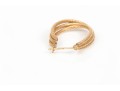 10k Yellow Gold Classic Elongated Oval Ribbed Twisted Hoop Earrings