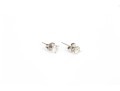 14k White Gold Classic Round Diamond Solitaire Earrings, App. 0.75 TCW