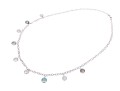 Sterling Silver Fun Opera Length Necklace With Coin Shaped Cultured Freshwater Pearl Stations