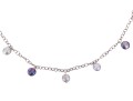 Sterling Silver Fun Opera Length Necklace With Coin Shaped Cultured Freshwater Pearl Stations