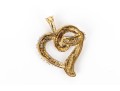 10k Yellow Gold Diamond Heart Pendant