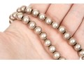 Sterling Silver Elegant Bead Necklace, 8mm
