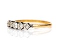 14k Gold Vintage Diamond Set Band Ring, App. 0.36 TCW, Size 5.75