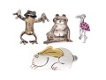 Collection Of Sterling Silver Fun Animal Motif Brooches