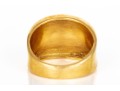 14k Yellow Gold Vintage Wide Concave Profile Dome Ring, Size 8