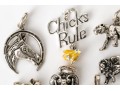 Fun Assorted Collection Of Sterling And Silverplate Creature Motif Charms
