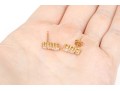 14k Yellow Gold Pretty Graduated Brilliant Diamond Triple Stack Earrings, App. 0.40 TCW