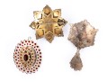 Collection Of Vintage Burgundy Czech Crystal Motif Jewelry Pieces