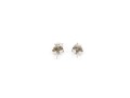 14k White Gold Classic Round Diamond Solitaire Earrings, App. 0.75 TCW