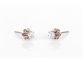Charming 14K White Gold Diamond Stud Earrings App. 0.18 TCW