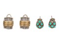 Sterling Silver Assorted Lot Of Striking Earrings, With Posts And Lever Style Backs