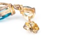 Sterling Silver Beautiful Pear Shaped Blue Topaz Drop Pendant Earrings