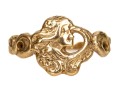 14k Yellow Gold Vintage Art Nouveau Motif Ring, Size 10.25