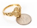 14k Yellow Gold Vintage Art Nouveau Motif Ring, Size 10.25