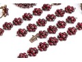 Collection Of Vintage Burgundy Czech Crystal Motif Jewelry Pieces