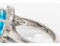 Sterling Silver Striking Trillion Blue Topaz Ring, App. 3.09 CTS, Size 8.25