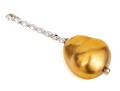 10k Yellow And White Gold White Sapphire Set Contemporary Pendant