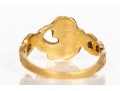 14k Yellow Gold Vintage Art Nouveau Motif Ring, Size 10.25