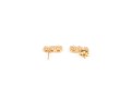 14k Yellow Gold Pretty Graduated Brilliant Diamond Triple Stack Earrings, App. 0.40 TCW