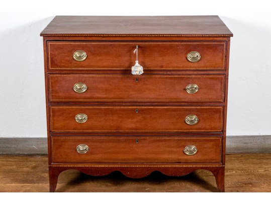 American Federal Cherry Chest Of Drawers, Probably Mid-Atlantic States, Ca. 1810-30