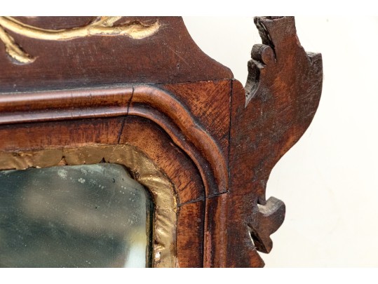 American Chippendale Mahogany Looking Glass, Ca. 1770-90
