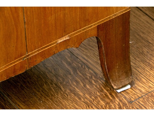 American Late Federal Mahogany Bow Front Chest Of Drawers, Ca. 1810-1830