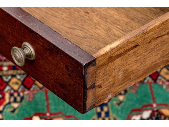 Georgian Style Four Section Mahogany Canterbury On Casters