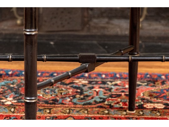 Vintage Hand Painted French Chinoiserie Tole Tray Top Table