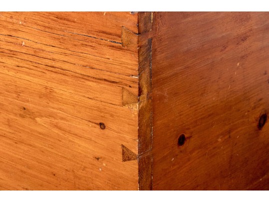 New England Pine Blanket Chest, 19th Century