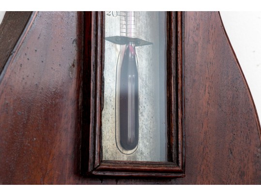 19th Century Mahogany Wheel Barometer By L. Barnasconi Of Bath