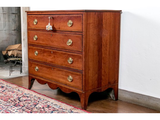 American Federal Cherry Chest Of Drawers, Probably Mid-Atlantic States, Ca. 1810-30