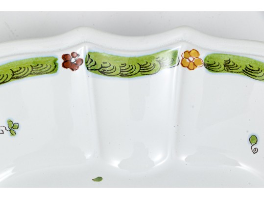 Two Gorgeous Hand Painted Majolica Ceramic Serving Plates