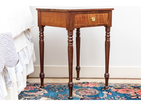 American Sheridan Single Drawer Work Stand, Ca. 1820-40