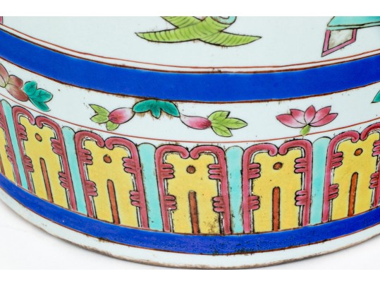 Chinese Famille Rose Porcelain Twin Handled Vase, 20th C.