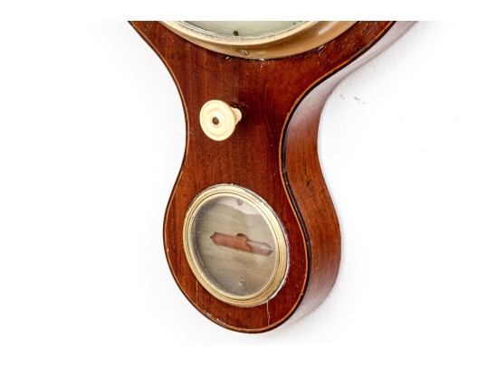 19th Century Mahogany Wheel Barometer