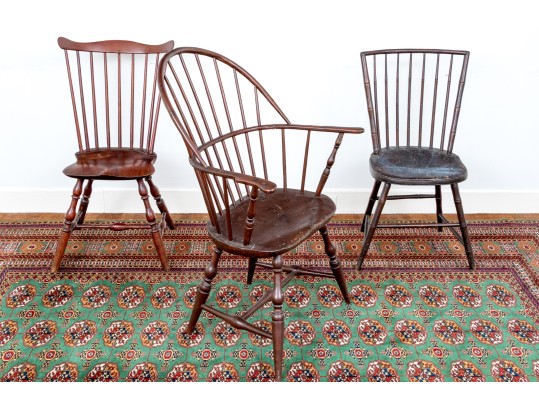 Suite Of Three Antique Windsor Chairs