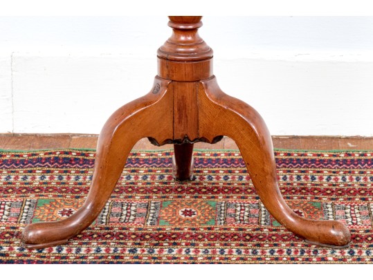 Connecticut Late Federal Silppered Foot Cherry Tilt Top Stand, Ca. 1800-1820
