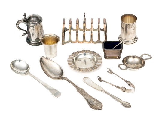 Collection Of Vintage & Antique Sterling Silver Objects, 14.925 Ozt.