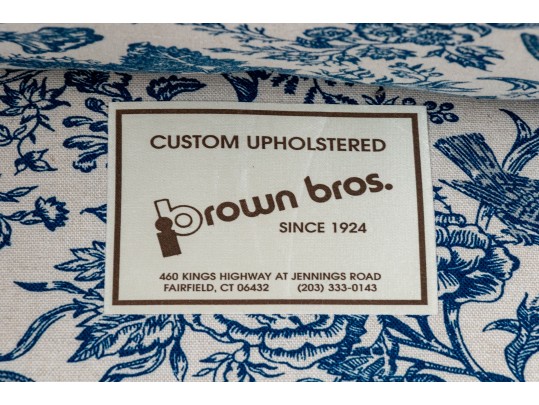 A Fine Pair Of Classic Antique Custom Upholstered Wingback Armchairs