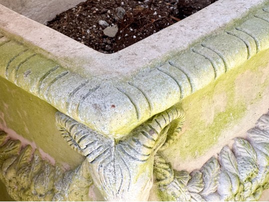 Pair Of Cast Stone Garden Planters
