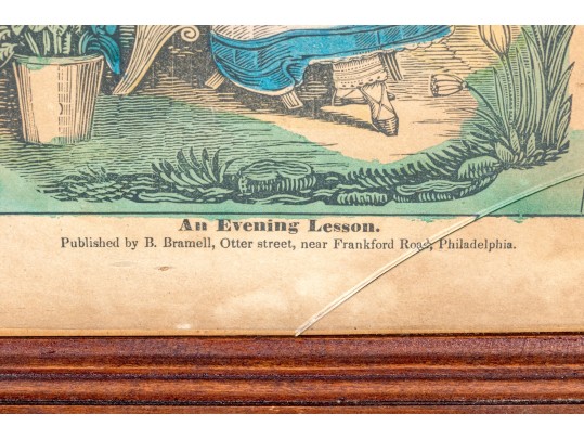 Two Antique 19th C. Hand-colored Prints