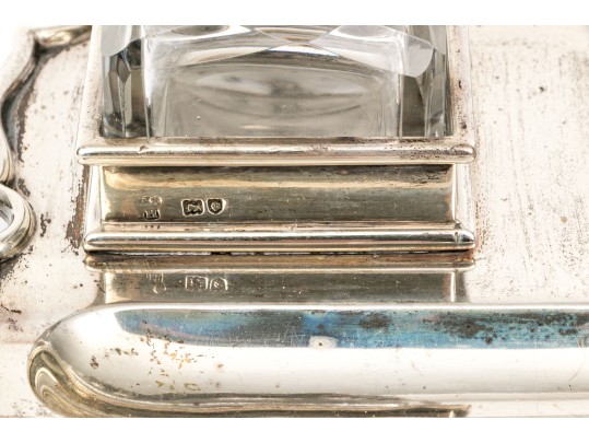 Charles Stuart Harris Sterling Silver Ink Standish, London Ca. 1897
