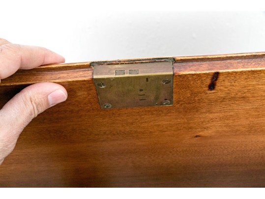 American New England Chippendale Light Mahogany Slant Front Desk, Ca. 1780-1800